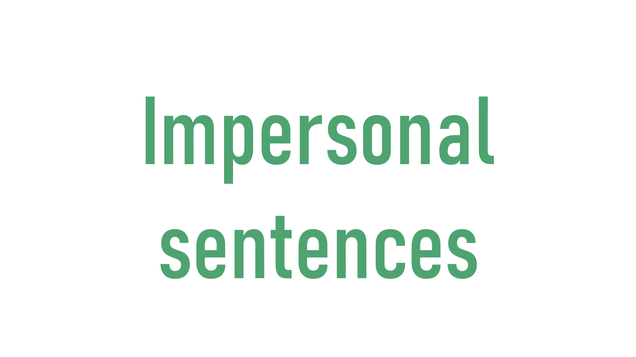 Курсовая работа: Безособові речення в сучасній англійській мові